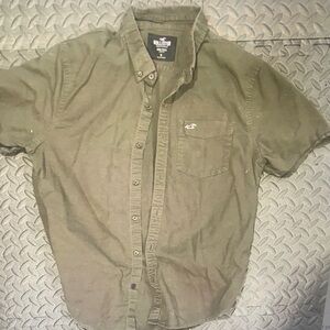 Hollister Men's Casual Khaki Shirt